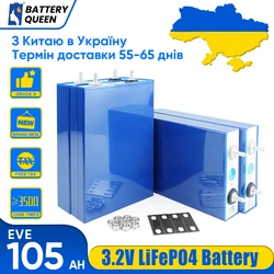 Pre-order EVE 105AH LiFePO4 Batteries EU Stock Grade A Original 3.2V Cell Rechargeable 48V Power Supply 12V 24V Solar