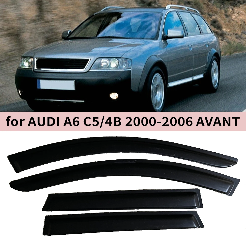 

For AUDI A6 C5 4B AVANT 2000 2001 2002 2003 2004 2005 2006 Wind Deflectors Rain Guards Door Visor Vent Ventvisor Window Visor