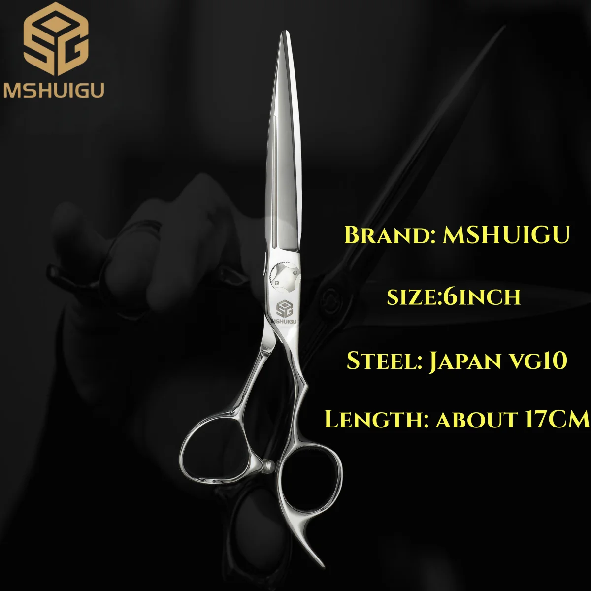 MSHUIGU Professional Barber Scissors Multifunctional Reverse Blade Thinning Shears VG10 Steel 5.5-7 Inch Household Hairdressing