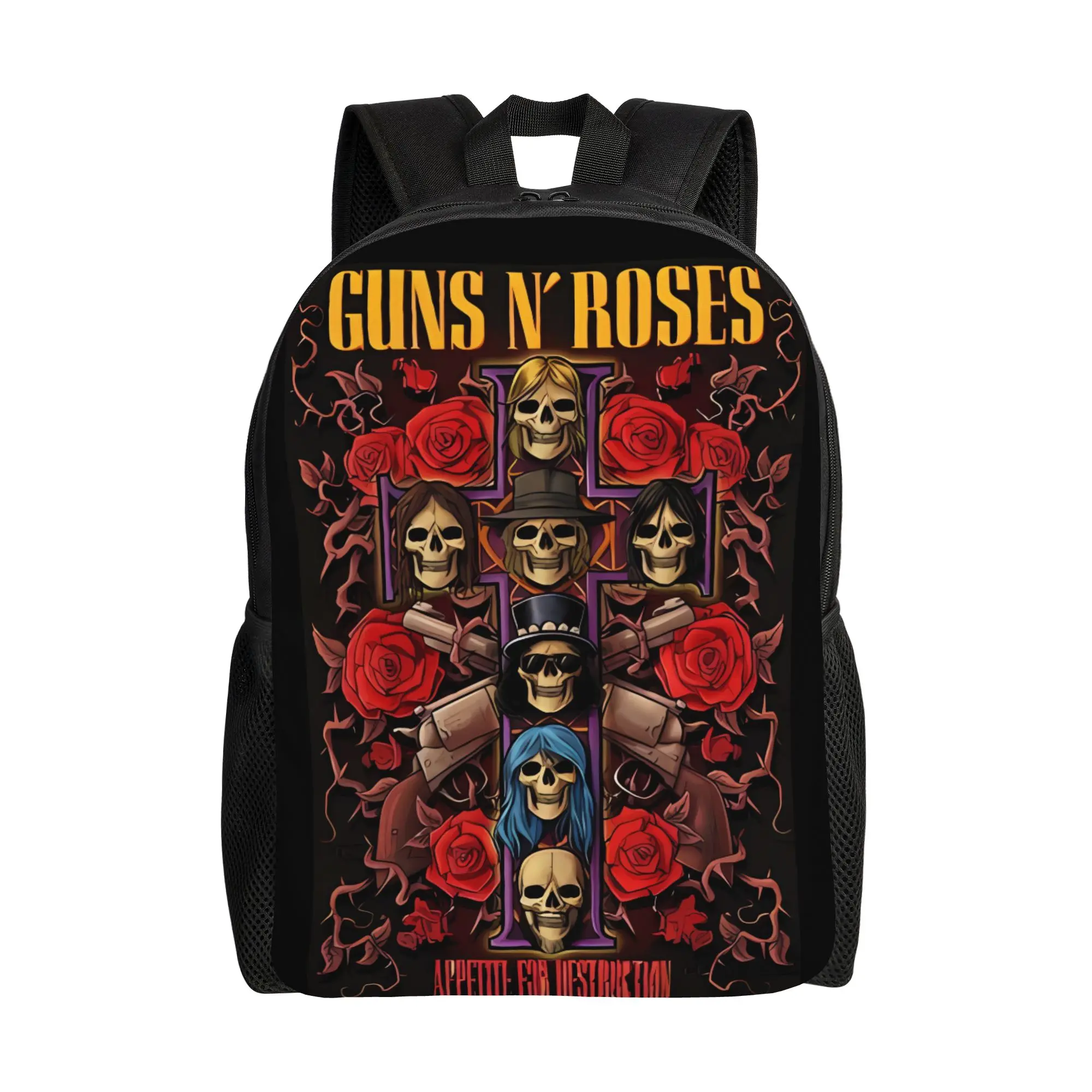 

Рюкзак группы Guns N Roses, современные рюкзаки для женщин и мужчин, мягкие дорожные сумки для старшей школы, высококачественный рюкзак