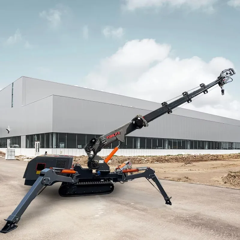 Customized Crane 1.2 1.5 2 3 4 5 8 10 12 14 16 Ton Compact Crawler Telescopic Boom Hydraulic Remote Control RC Spider Crane