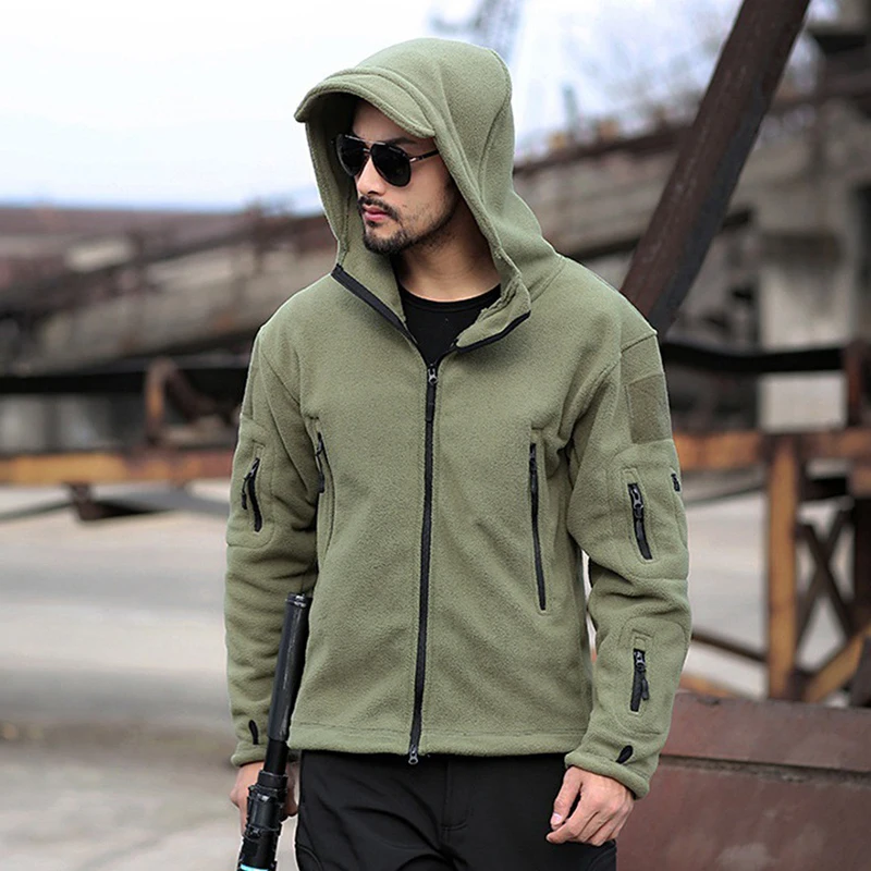 Uniformes militares cálidos de lana para hombres, chaqueta táctica de entrenamiento de caza, ropa de invierno, otoño