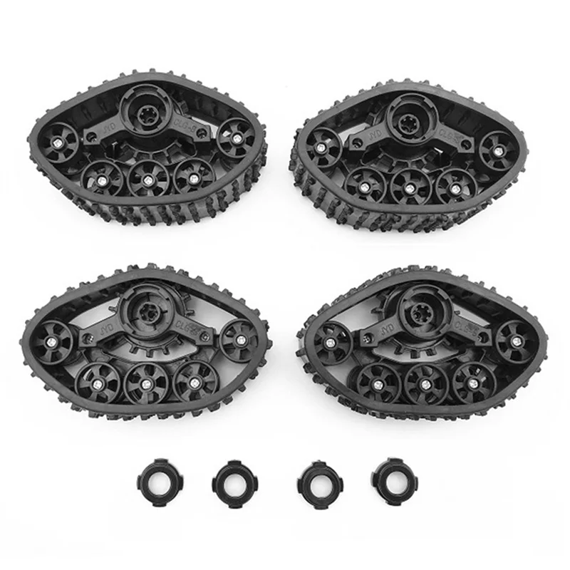 4Pcs Snow Track Wheel Tire for WPL C14 C24 C24-1 B14 B24 1/16 RC Car Upgrade Parts Accessories