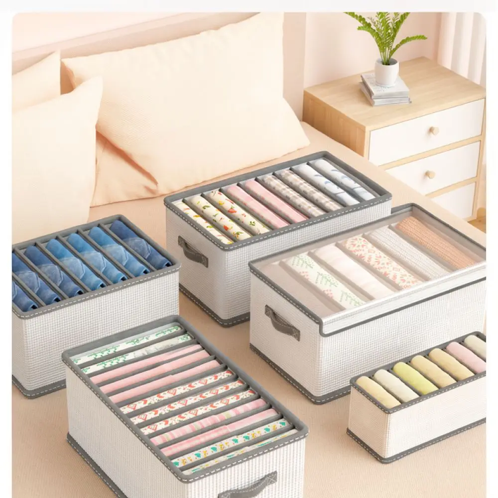 Foldable Closet Organizer Storage Box For Clothes Bedroom Drawer Divider Thickened Fabric Sorting Case Holder