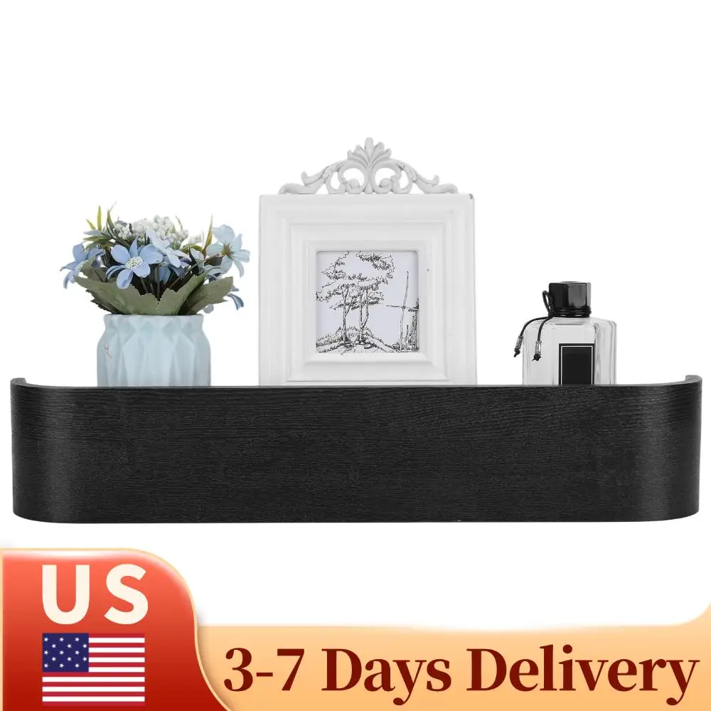 

Wall-Mounted Coat Rack with Hooks Modern Design Coat Rack Wooden Floating Shelf for Bathroom Living Room Bedroom Mudroom