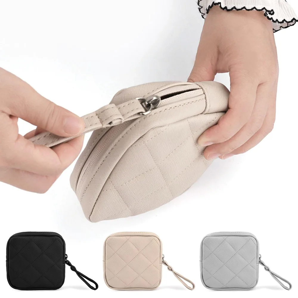 Mini Sanitary Storage Bag Cushion Clip Wallet Bag Towel Napkin Credit Card Coin Clip Student Portable Sanitary Cotton Storage