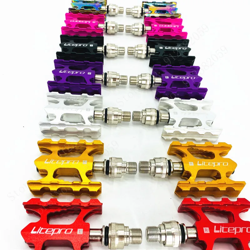 Litepro Folding Bike Pedal For Brompton Quick Release Pedals Aluminum Alloy Bearing Pedal Mtb City Road Bicycle Parts