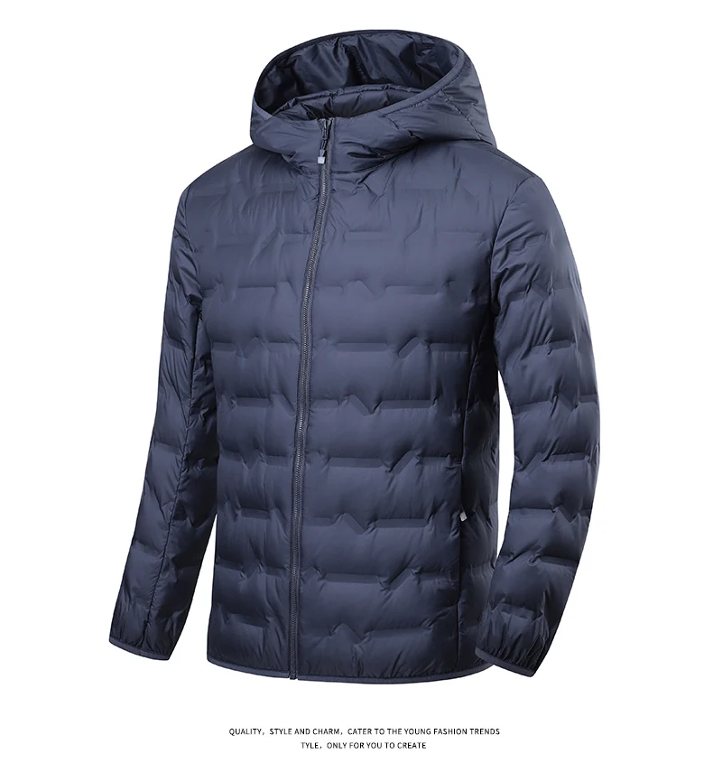 EUMERGX Herren Daunenjacke Winter Warme Entendaunen Leichte Polsterjacke Camping Klettern Trekking Graphen-Futter Mantel – Detail 21