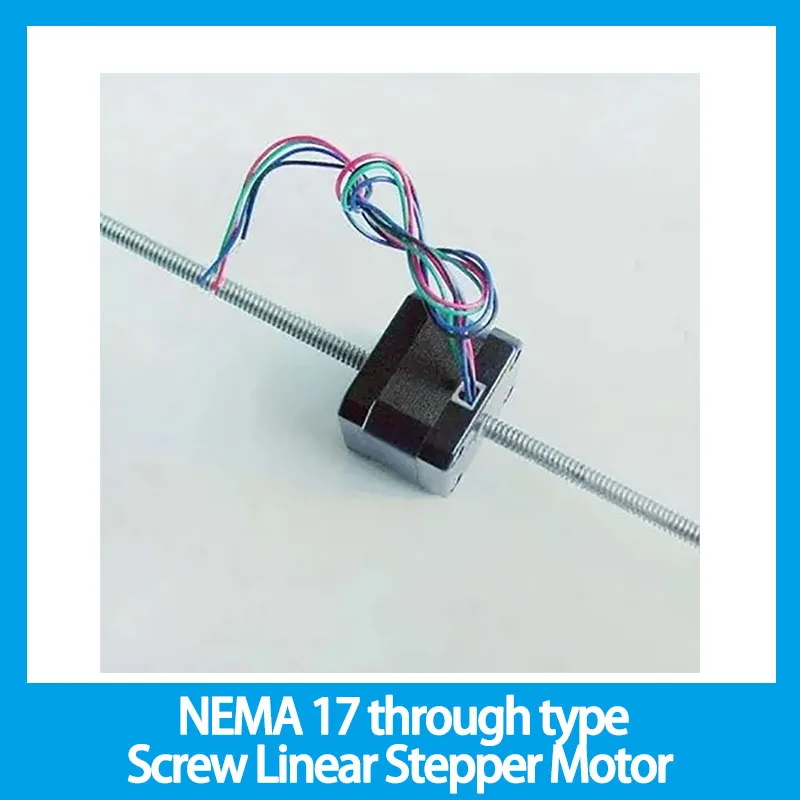 

NEMA 17 through type Screw Linear Stepper Motor nema17 Lead Screw T type 310mm Length T6.35 Pitch 1.59mm