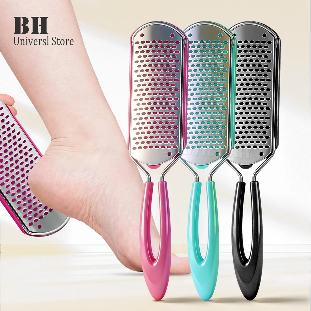 1 قطعة الفولاذ المقاوم للصدأ ملف القدم الاغتصاب الكالس بيليه مزيل الصلب الجلد الميت الحاويات الغسيل لإزالة كعب باديكير سبا أداة