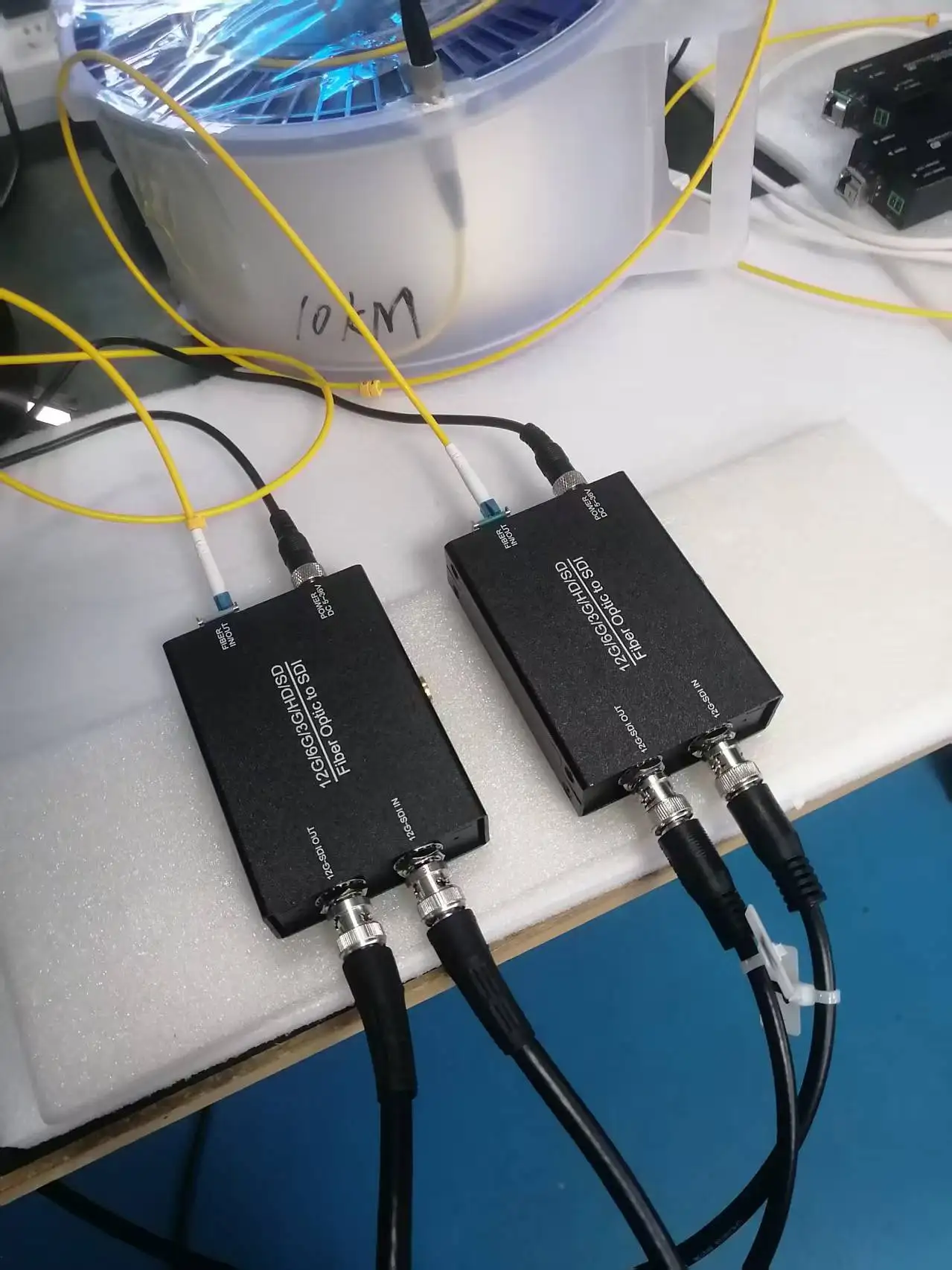 NEW Single Mode  Fiber Optic Extender with 12G/6G/3G/HD/SD-SDI