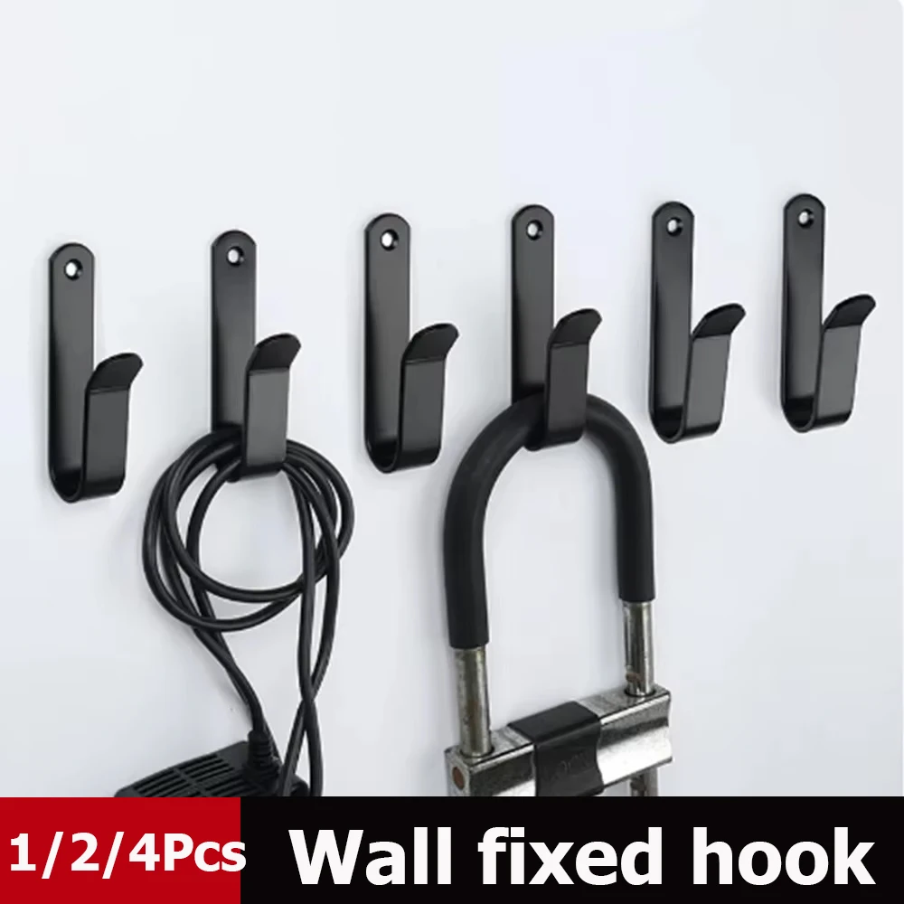 1/2/4Pcs Strong Bearing Capacity Wall Coat and Hat Hook High Hardness Rust-resistant  Storage  Anticorrosion Cold Rolled Steel