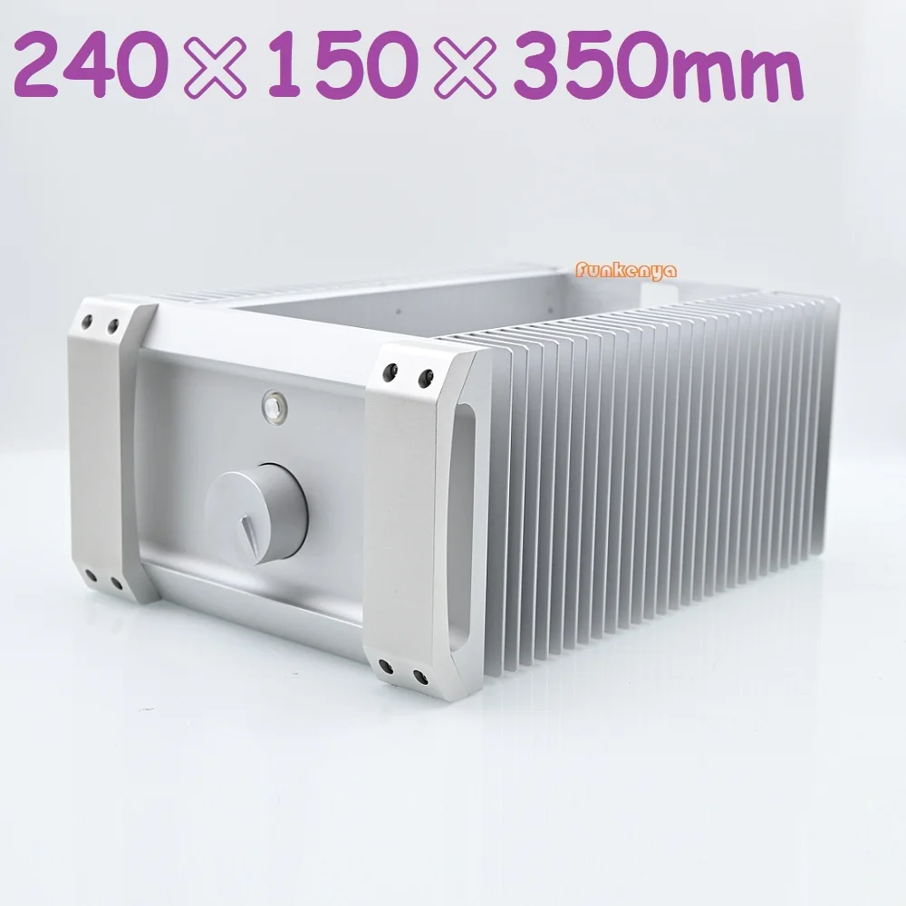 

242*150*350mm Silver CNC Panel DIY Power Amplifier Chassis Hi End Rear Class PSU Aluminum Enclosure DAC Decoder Shell Preamp Box