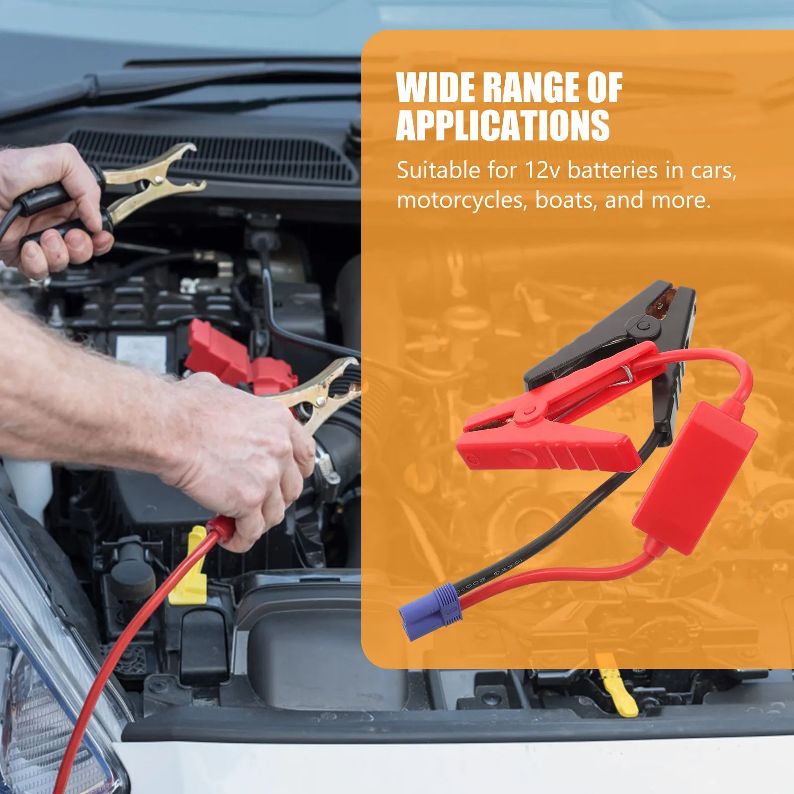 

Jumper Starter Booster Jumper Cable Emergency Vehicle Booster Clamp Portable Car Jump Starter Power Bank