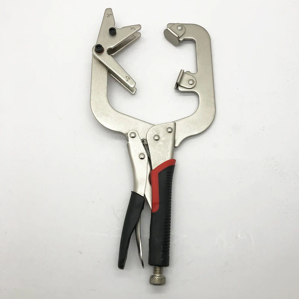 Alicates de soldadura de 14 pulgadas, abrazaderas de soldadura, alicates vigorosos de acero, abrazaderas de ángulo C de ángulo recto, boquilla de abrazadera, abrazadera de tubos de soldadura ajustables