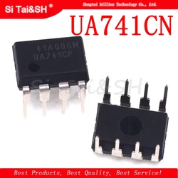 20 pces dip8 ic ua741cn ua741cp ua741 op amp lm741 741 ti ic opamp gp 1mhz original