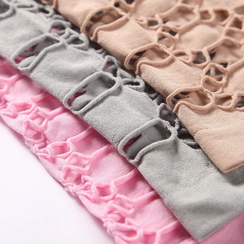 3 قطعة سراويل النساء سلس لينة الجانب جوفاء التدريجي الملاكم سلامة مريحة السراويل الإناث منتصف الخصر Boyshorts الملابس الداخلية الملابس الداخلية