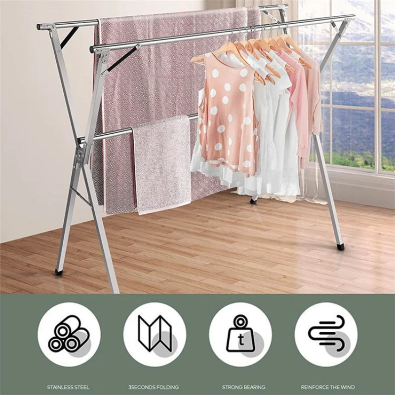 Custom , Garment Retail Display Clothing Drying Rack Clothes Stands Laundry Hangers Coat Rack