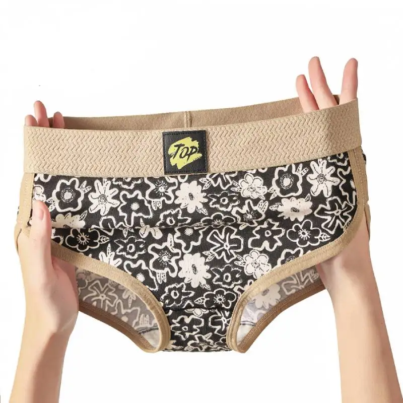 

3 шт., женские трусики, хлопковое нижнее белье для женщин, женские трусы с цветочным принтом, нижнее белье, трусы для девочек