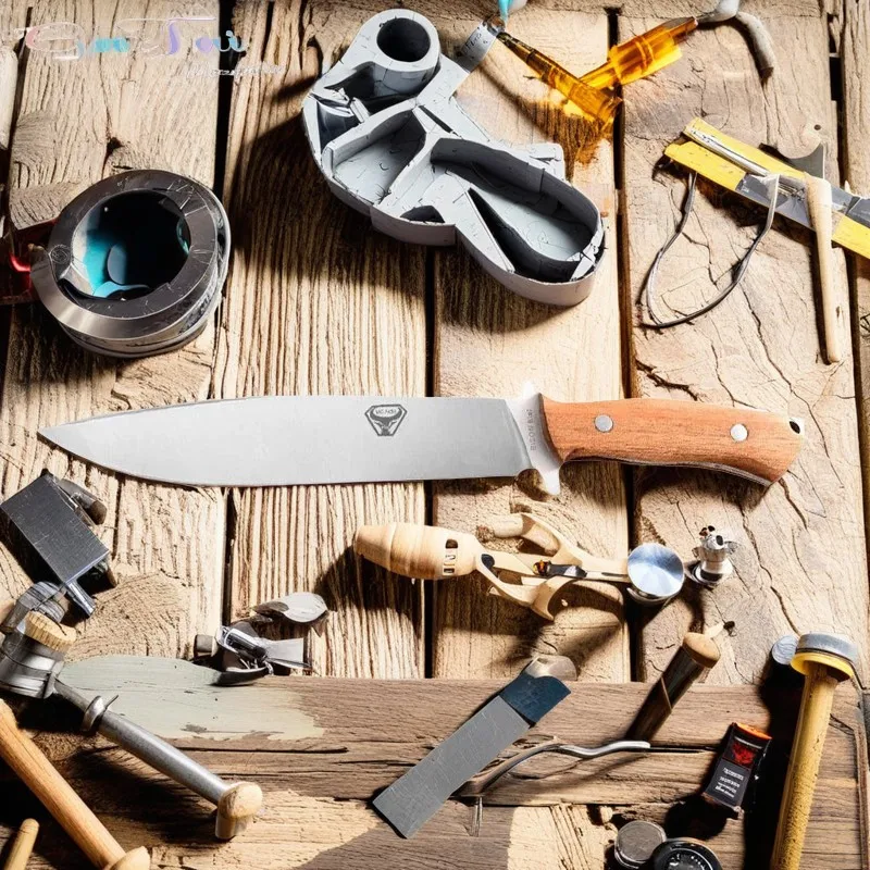 Cleaver Hunting Knife High-end Colored Wood Handle Boning Knife Cutting Meat Cutter Outdoor Knife Kitchen Camping Knife