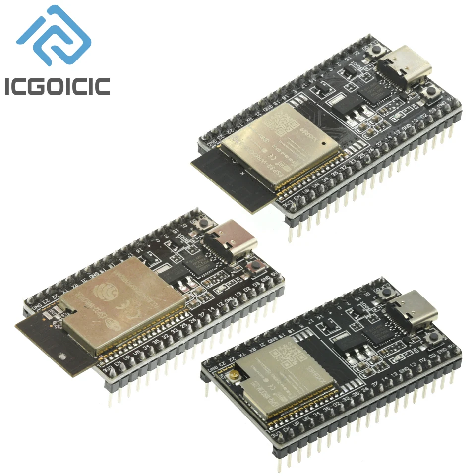 Placa de desarrollo ESP32 DevKitC WIFI + Bluetooth equipada con ESP32 WROOM-32D 32U ESP32 WROVER módulo IoT NodeMCU-32 TYPE-C