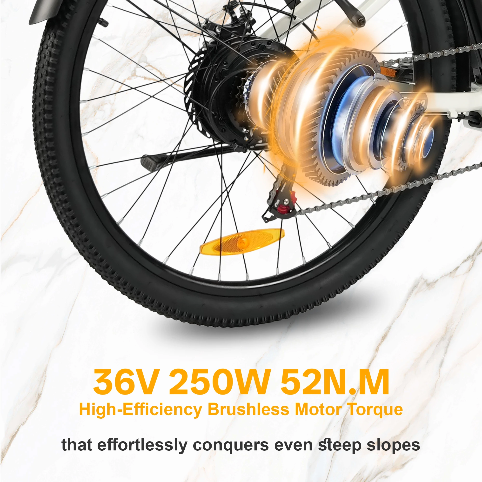 Bicicleta Eléctrica TTGO C2 PRO de 26 Pulgadas, 250W 36V 18Ah, para Adultos, Alcance de hasta 120 km, 25 km/h, Bicicleta Eléctrica Urbana con Sistema de 7 Velocidades, Frenos de Disco Dobles, Bicicleta Eléctrica para Hombres y Mujeres