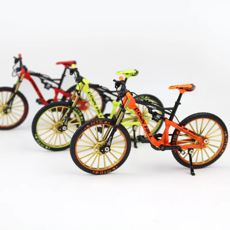 Mini Modelo Alloy Bicycle para Crianças e Adultos, Diecast Metal, Dedo de Corrida, Mountain Bike, Simulação, Presente, Coleção de Brinquedos, 1:10