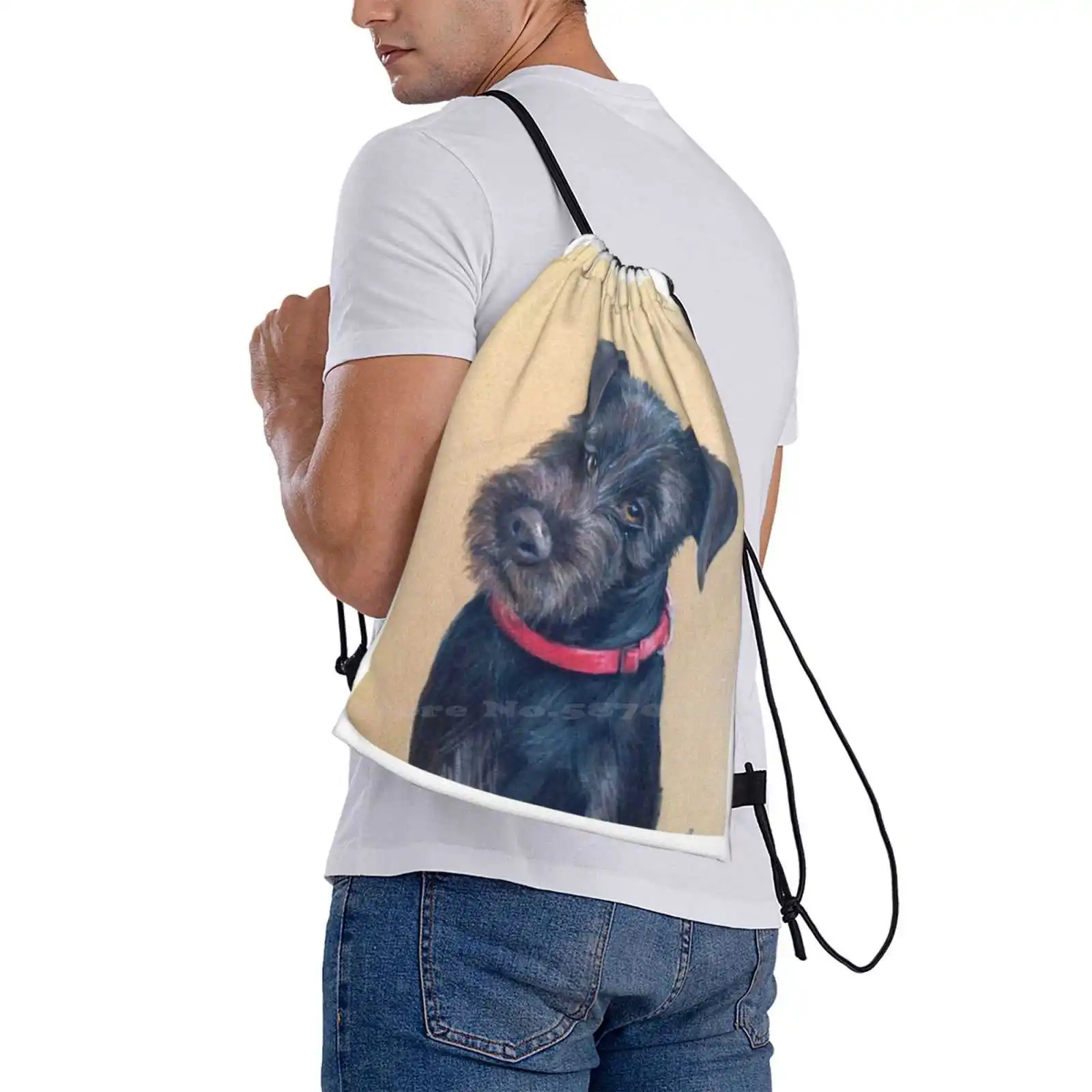 Patterdale Terrier Large Capacity School Backpack Laptop Bags Patterdale Terrier