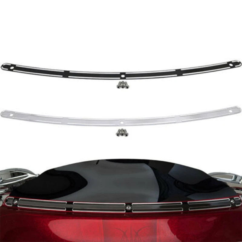 

Motorcycle Windshield Windscreen Trim CNC Black For Harley Touring 1996 2014-2019 Electra Glide Street Glide FLHTC FLHX