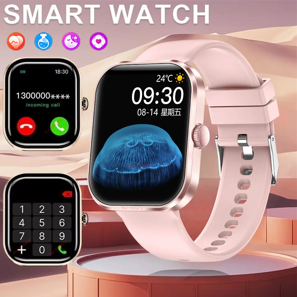

2025 New Smart Watch Bluetooth Call Message Reminder 24Hour Health Monitoring Voice Assistant Smart Watch Gift for Men and Women