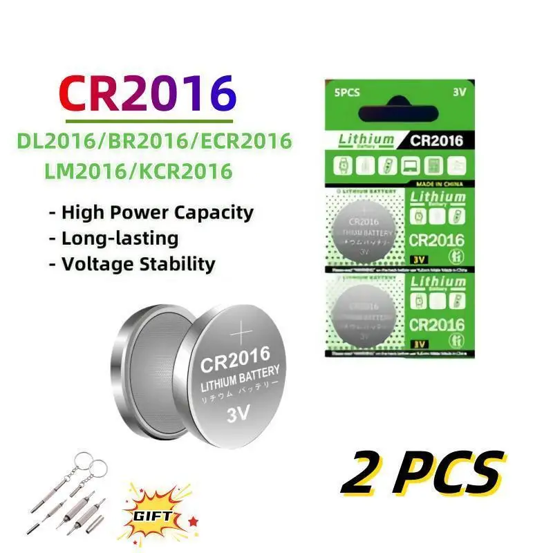 2~50PCS CR2016 Button Battery DL2016 BR2016 LM2016 Cell Coin Lithium Battery For Watch Electronic Toy Calculators