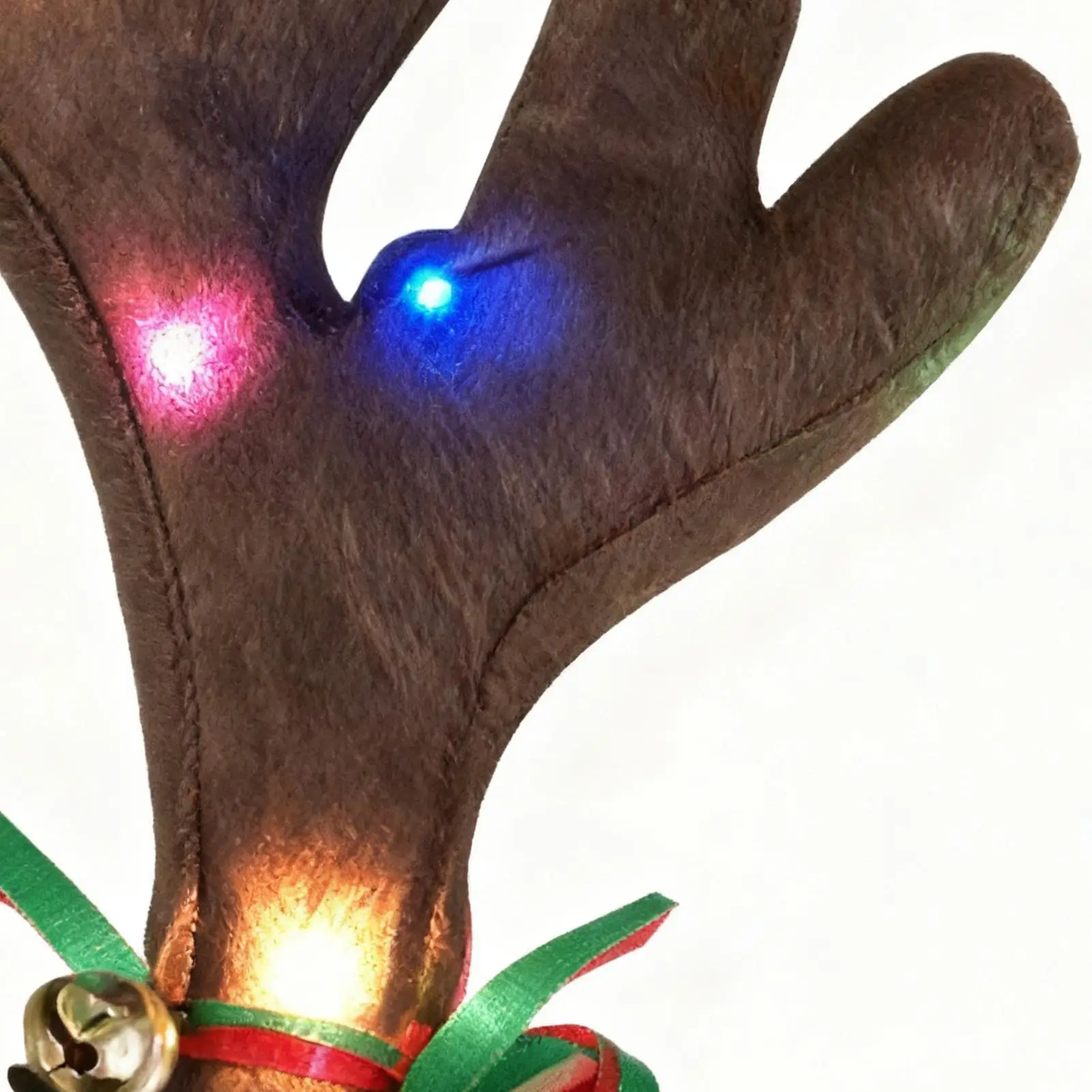 Reindeer Car Antlers Holiday Costume With LED Lights Reindeer Christmas Decoration For Holiday Van Party Seasonal Celebration