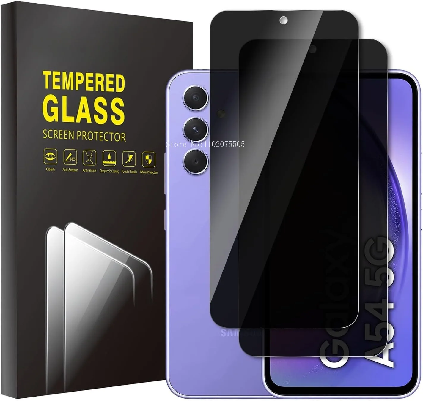 

2Pack High Definition/Privacy Screen Protector for Samsung Galaxy A15 A14 A13 A12 A10 A10e A10s A11 A12 A13 A14 A15 A17 Glass