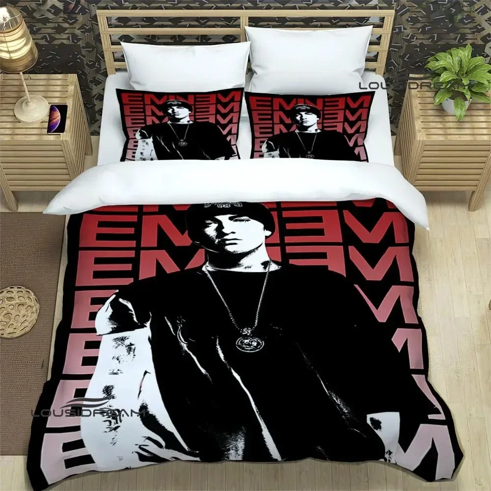 

Eminem Hip -hop Singer Print Bedding Sets Exquisite Bed Supplies Set Duvet Cover Comforter Set Bedding Set Luxury Birthday Gift