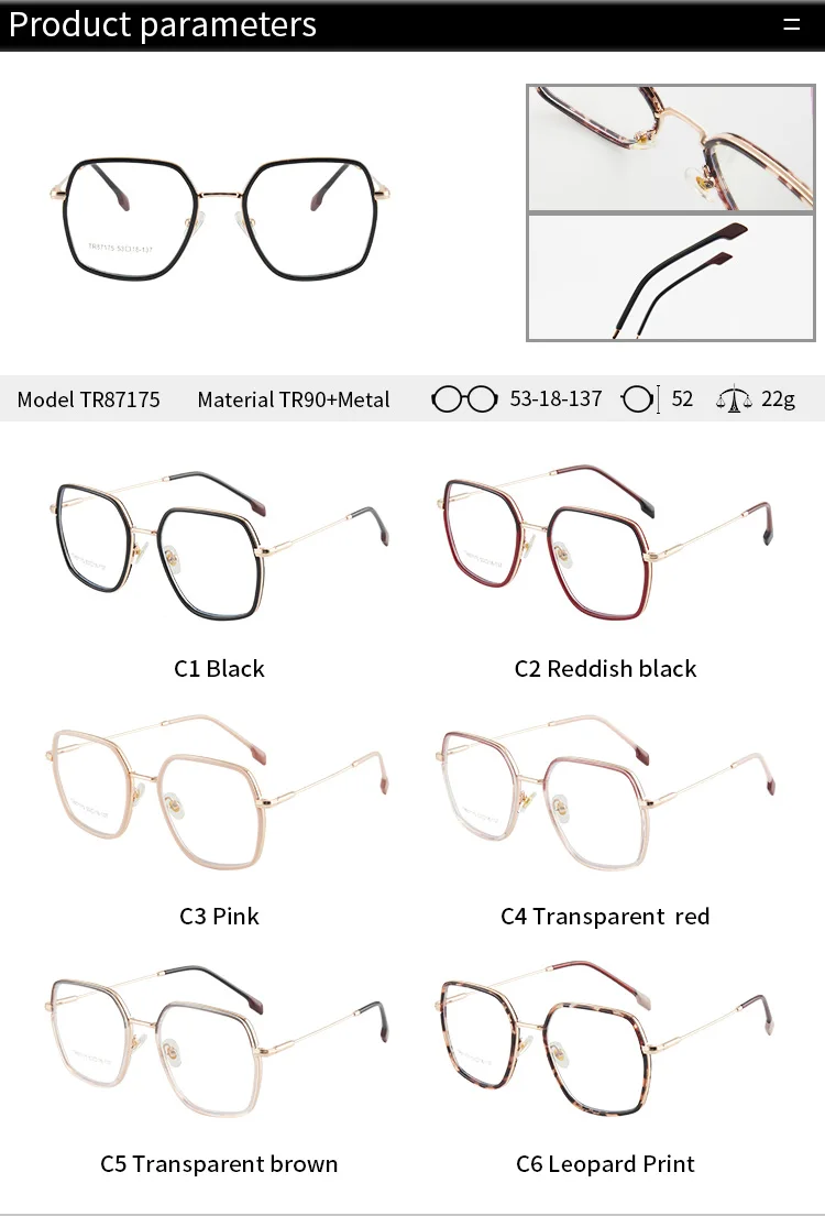 JMISUS Women Metal Prescription Glasses Square Progressive Optical Eyeglasses Anti-Blue Light Myopia/Hyperopia Eyewear