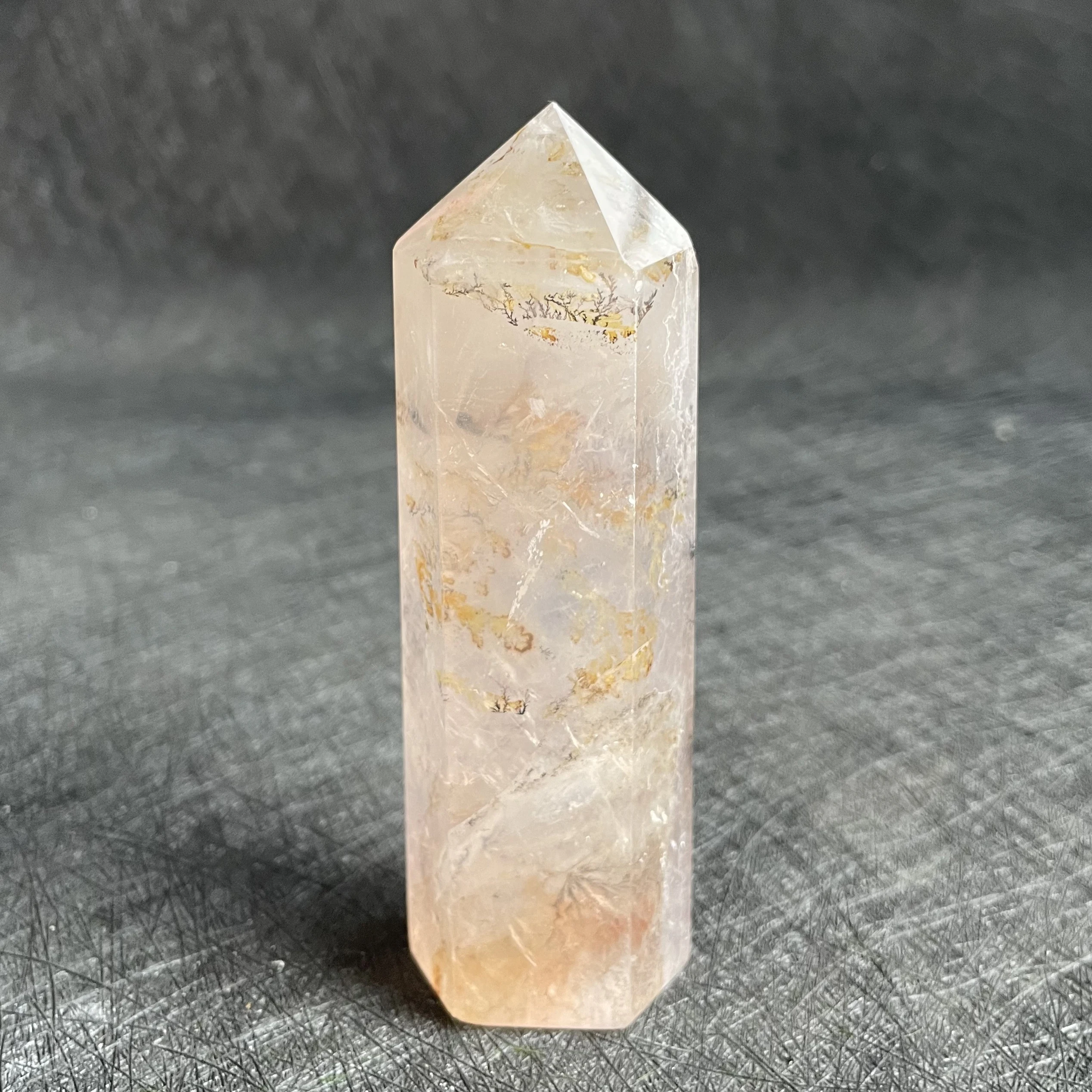 142g Natural Crystal Tower Clear Quartz Tree Wand Quartz Point Decor Polished White Crystal Obelisk Healing Gift Reiki W6