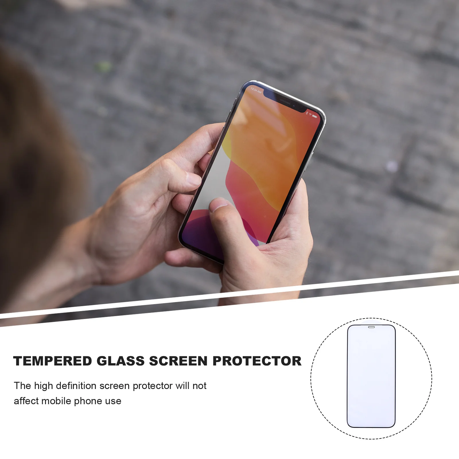 1 قطعة طباعة الحرير الزجاج المقسى حامي الشاشة التغطية الكاملة شاشة الهاتف الغطاء الواقي Hd المضادة للخدش فقاعة الحرة #2