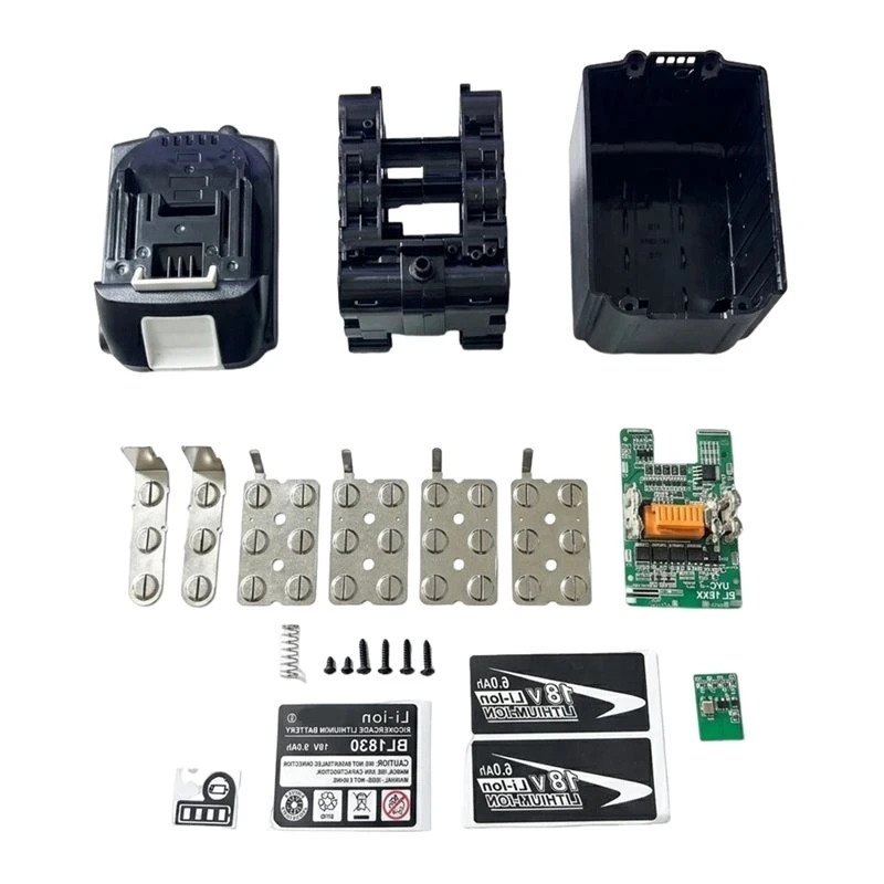 For Makita 18V Fast Charging PCB Protection Circuit Board 15X18650 BL1890 Li-Ion Battery Case Kit 9.0Ah Sticker Best-Selling