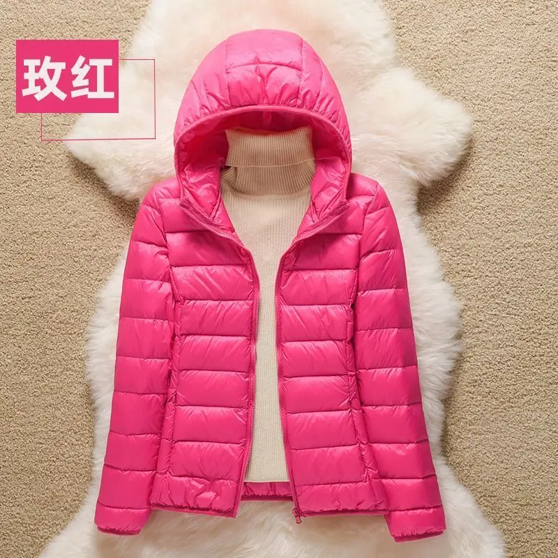 Frau Hohe Qualität Ultra Licht Weiße Ente Unten Jacken Frauen Langarm Parkas Weichen Stoff Kurze Tops Mantel Windjacke S-4XL