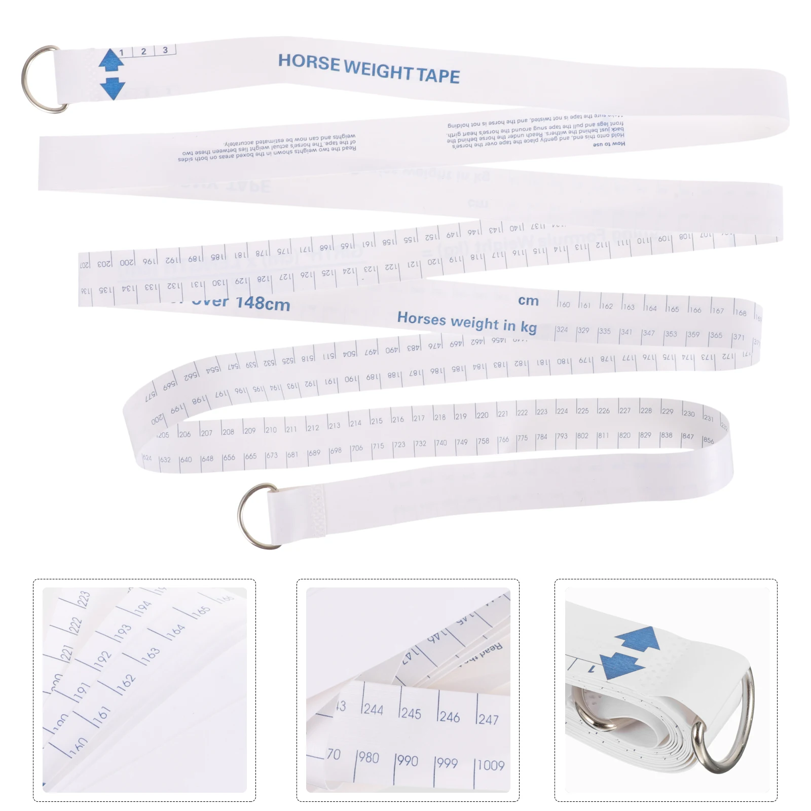 شريط قياس صغير محمول على شكل حصان، شريط قياس PVC مرن لقياس وزن الحصان وارتفاع الصدر والماشية