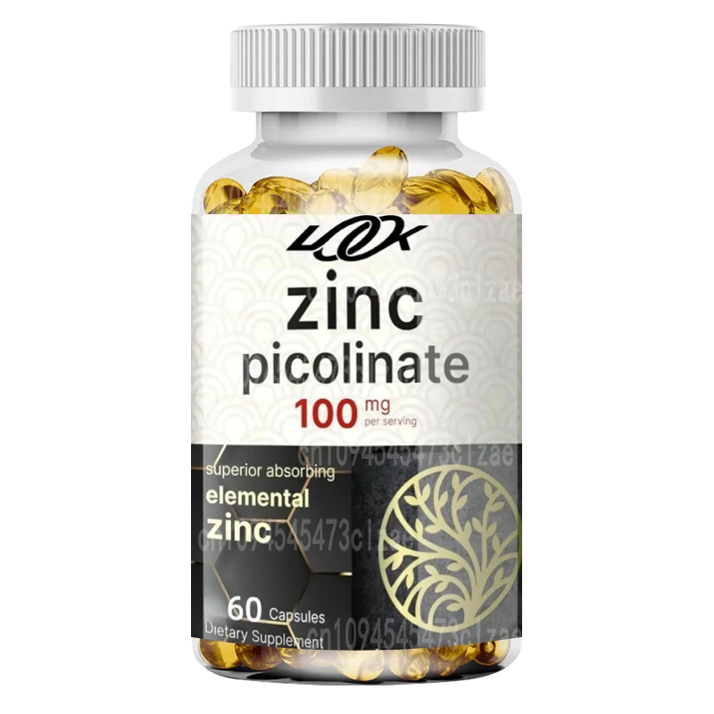 كبسولات الزنك - مضادات الأكسدة الطبيعية، المناعة، الشعر، الأظافر، مكمل دعم الجلد، للجنسين #6