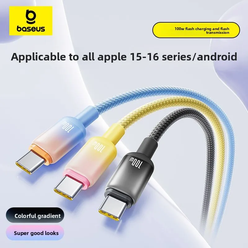 

BASEUS Typec Charging Cable 100w Braided Data Cable Suitable for Apple 6-16/Android Lightning Super Fast Charging