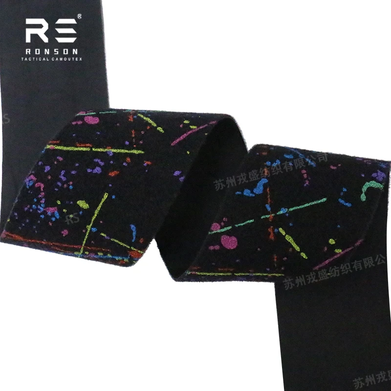 

Hot sale Customized 100% Nylon Splatter Camouflage Hook And Loop roll