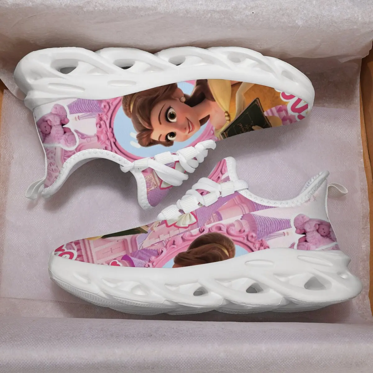 

Kids Outdoor Casual Shoes Disney Belle Kids Lightweight Comfortable Athletic Sneakers Lightweight Running Walking Shoes
