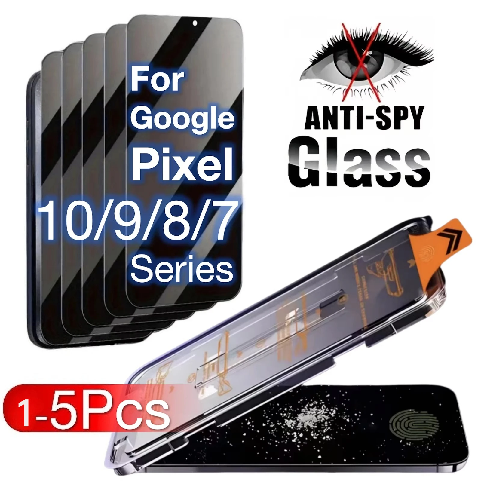 

1-5PCS For Google Pixel 9 10 Pro XL 8 8A 9 9A 7 7A 6A Anti-Peeping Screen Protector Toughened Glass Accessories No Dust Easy Kit
