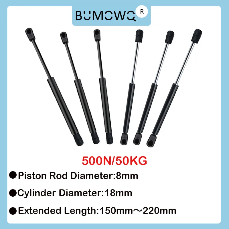 1PC 150mm-220mm 50kg/500N Universal Strut Bars Furniture Strut Bar Gas Shock Absorber Hydraulic Lift Kitchen Cabinet Hinge