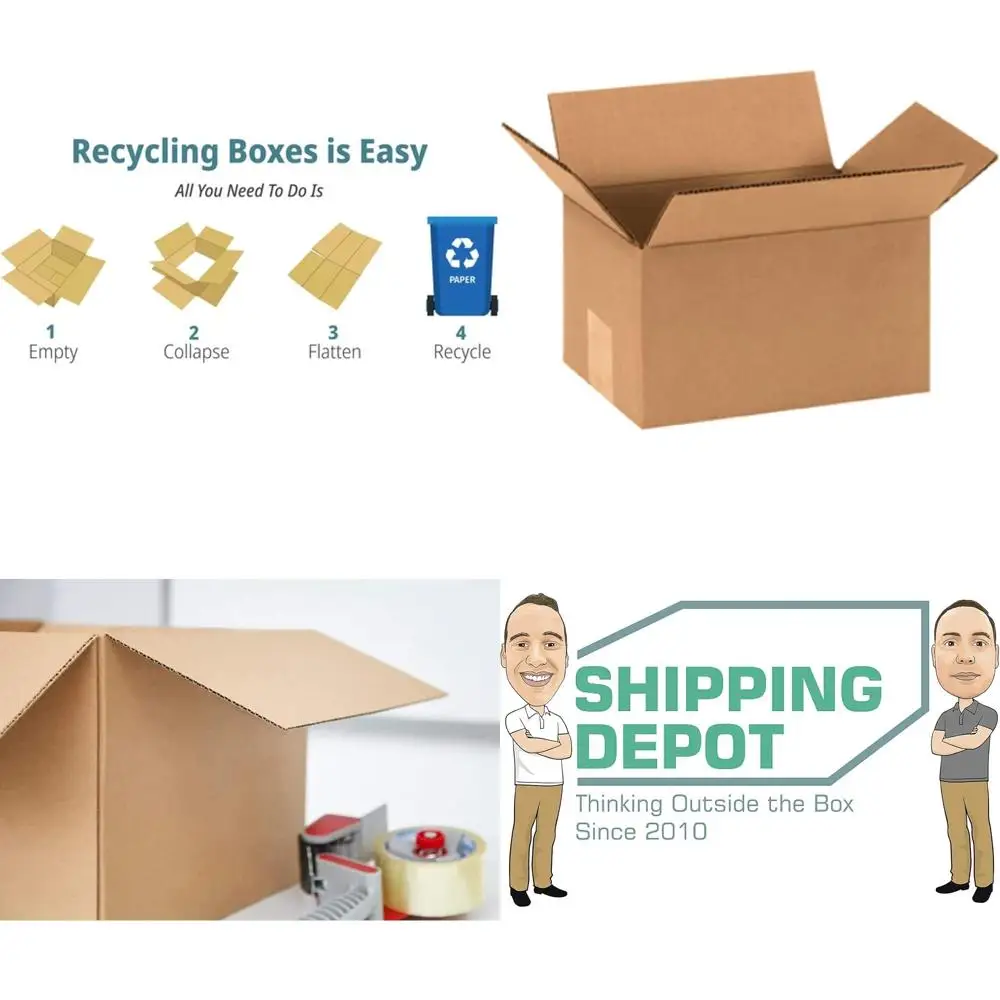 

100-Pack 9x6x5 Inch Corrugated Cardboard Boxes for Shipping, Packing, and Moving