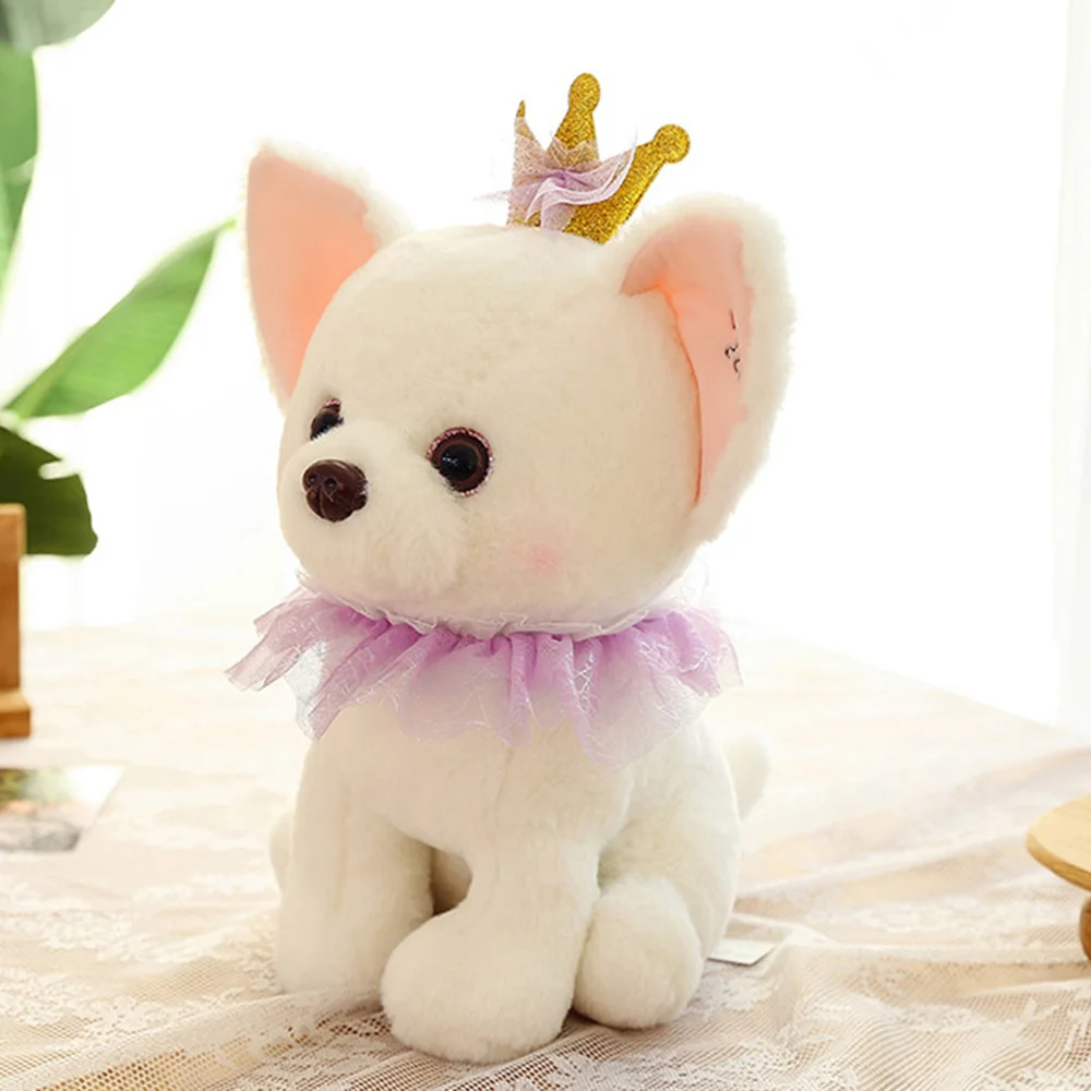 ตุ๊กตาผ้ากำมะหยี่รูปสุนัขน่ารักของเล่นตุ๊กตาผ้ากำมะหยี่นุ่มเด็กกอดหมอนของขวัญ 23/33 ซม