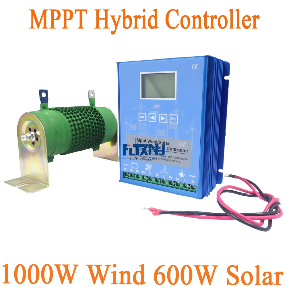 China 1KW High Efficiency MPPT Hybrid Controller for 1000W Wind Turbine and 600W Solar Panels Regulator with Dump Load Charger