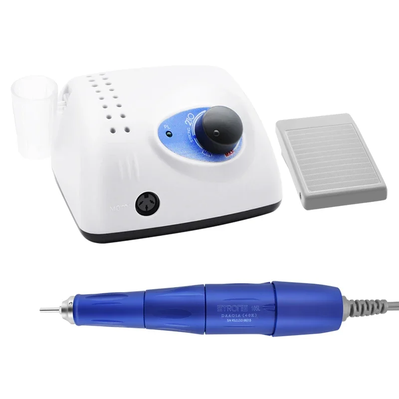 

Newest Best Sale Strong 210 Nail Drill Machine Professional 40000 RPM Electric Nail file machine with 6 PCS nail bits